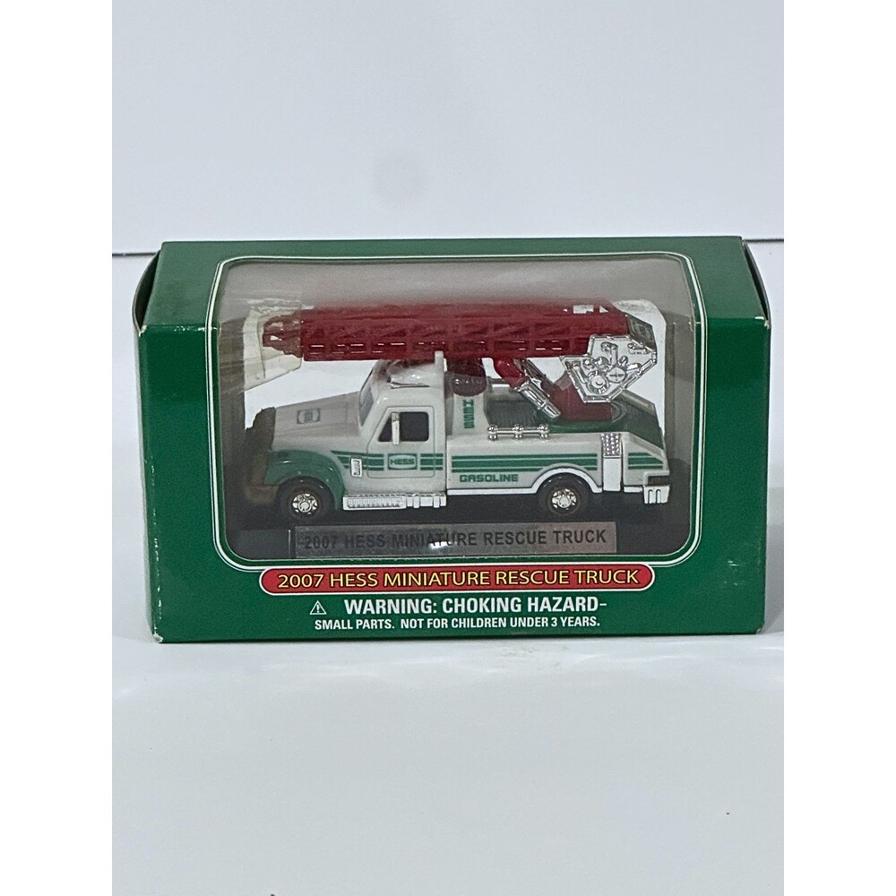2007 Hess Miniature Rescue Truck Mini Gasoline Collectible Toy Original Box